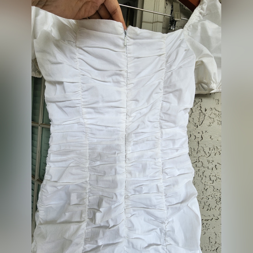 Superdown White Ruched Mini Dress - Picture 10 of 14